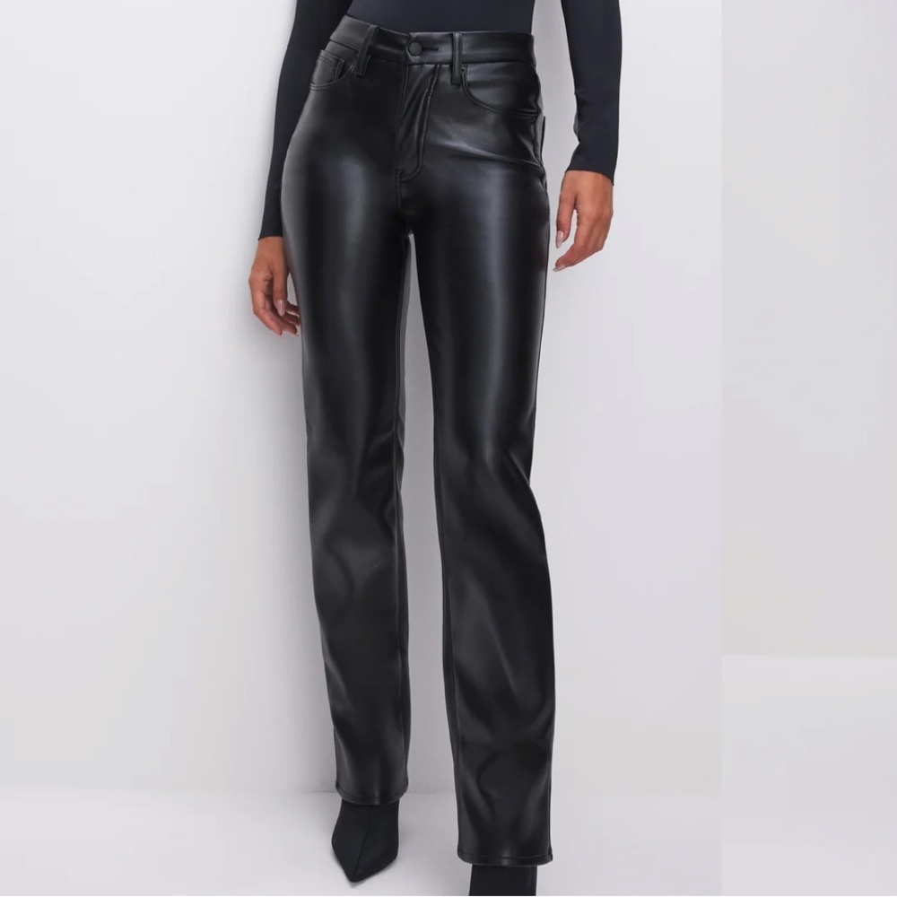 Good American Good Iconic Faux Leather Pants